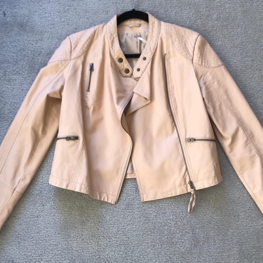 free people faux leather moto jacket